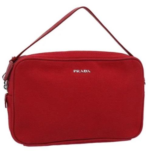 Prada Vintage Pre-owned Canvas necessrer Red, Dam