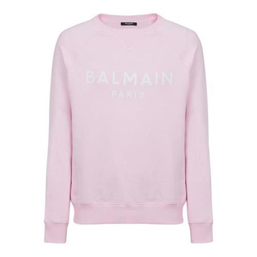 Balmain Paris tryckt sweatshirt Pink, Herr