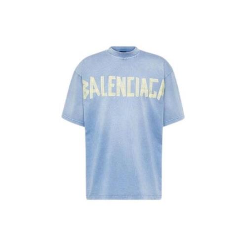 Balenciaga Vintage Oversize Tee Shirt Unisex Blue, Herr