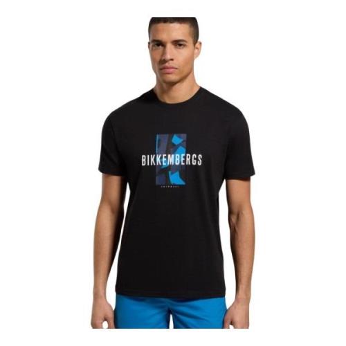 Bikkembergs Bomull Logo Print T-shirt Black, Herr