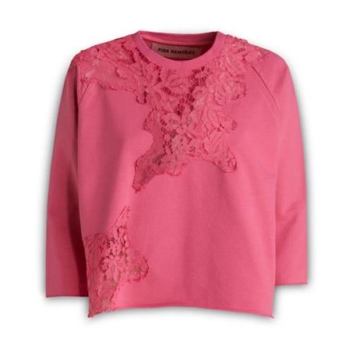 Pink Memories Stiliga Sweatshirts för Vardagsbruk Pink, Dam