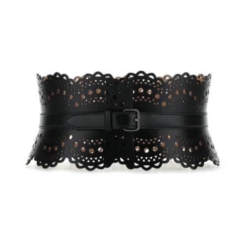 Alaïa Trendy Womens Belt Black, Dam