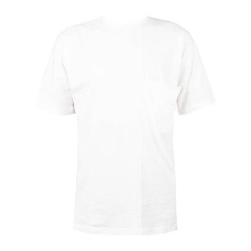 Xagon Man Oversize Rund Hals Ficka T-shirt White, Herr