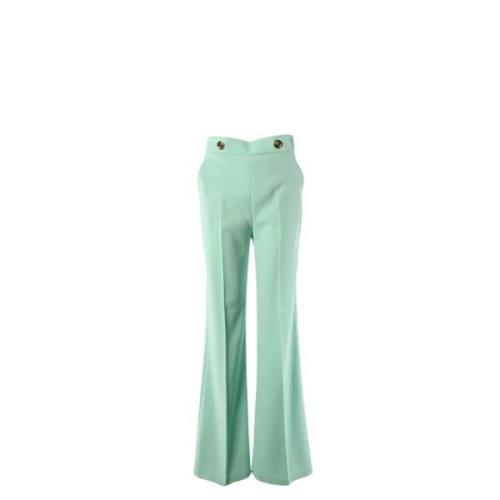 Pinko Grön Pantalon 98% Polyester 2% Elastan Green, Dam