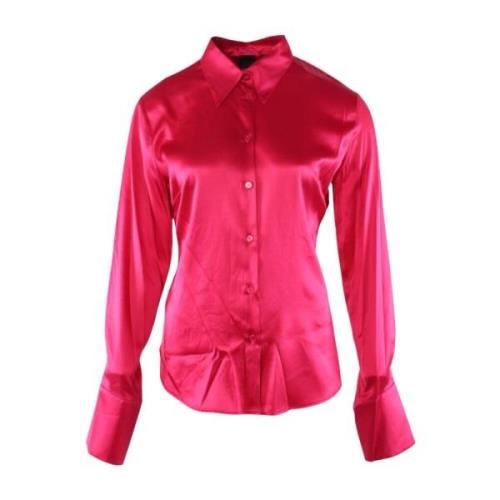 Pinko Silk Blend Rosa Blus Pink, Dam