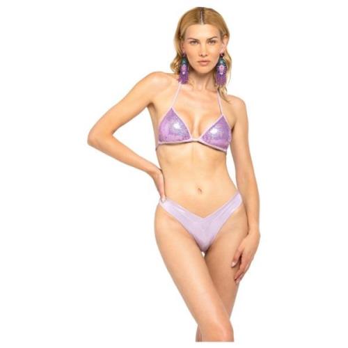 4Giveness Paljett Triangel Bikini Sett Badkläder Pink, Dam