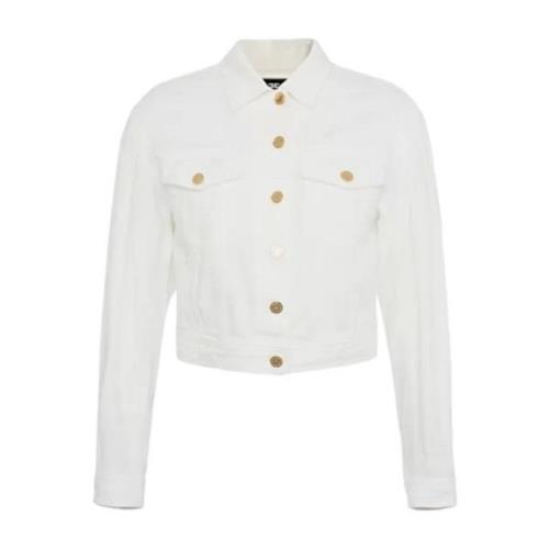 Elisabetta Franchi Jeansjacka White, Dam