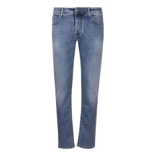 Jacob Cohën Slim Fit Jeans med 5 Fickor Blue, Herr