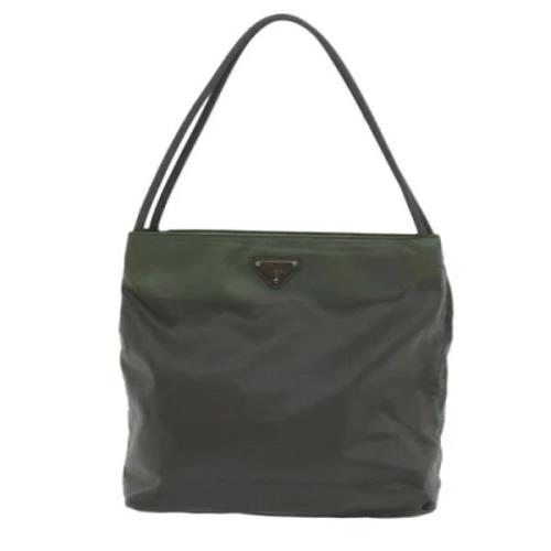 Prada Vintage Pre-owned Canvas prada-vskor Green, Dam