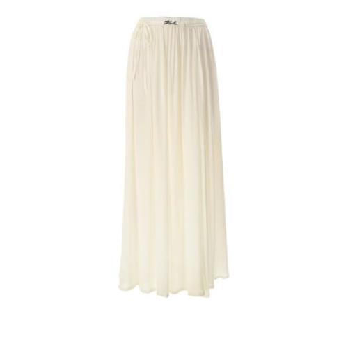 Karl Lagerfeld Ivory Maxi Beach Skirt White, Dam