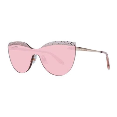 Swarovski Rose Gold Cat Eye Solglasögon Pink, Dam