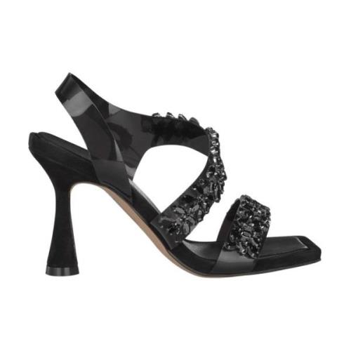 Alma EN Pena Kristallrem Sandal Black, Dam