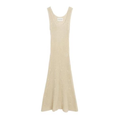 By Malene Birger Lyxig Merinoull Midi Klänning Beige, Dam