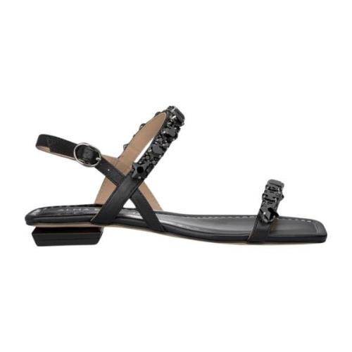 Alma EN Pena Platt sandal med strassband Black, Dam