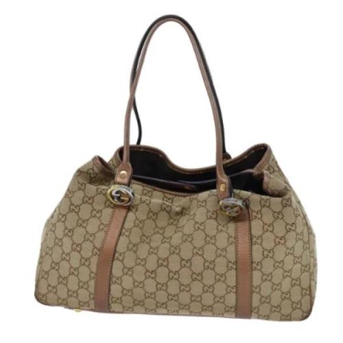 Gucci Vintage Pre-owned Canvas totevskor Beige, Dam