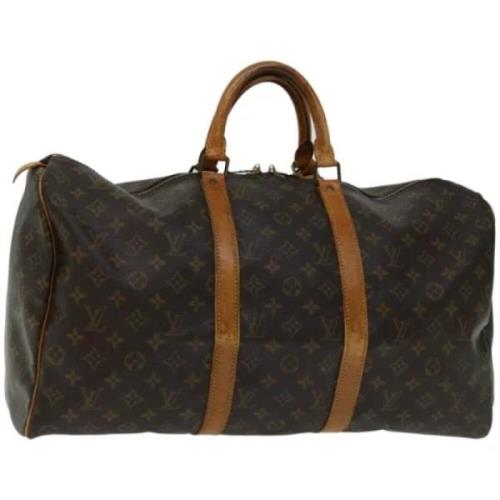 Louis Vuitton Vintage Pre-owned Canvas handvskor Brown, Dam