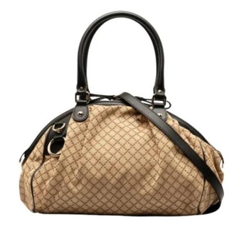 Gucci Vintage Pre-owned Canvas gucci-vskor Beige, Dam