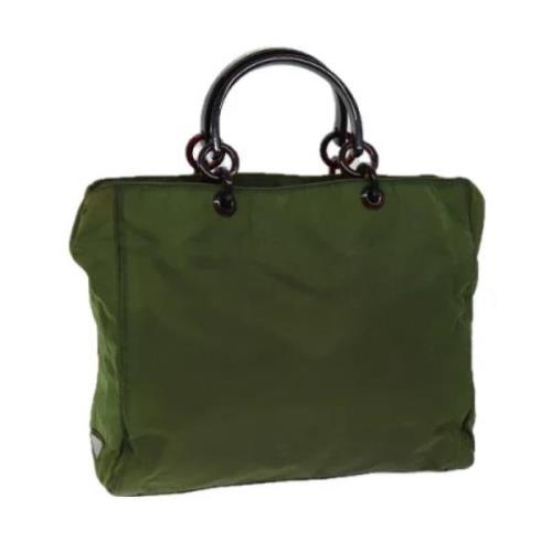 Prada Vintage Pre-owned Tyg prada-vskor Green, Dam