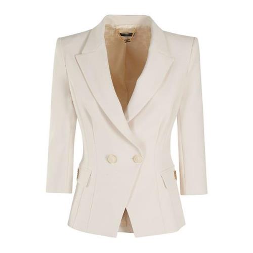 Elisabetta Franchi Snygg Jacka Beige, Dam