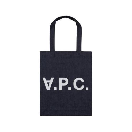 A.p.c. Denim Logo Toteväska Blue, Unisex