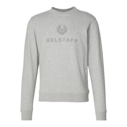 Belstaff Varsity Sweatshirt i Old Silver Heather Gray, Herr