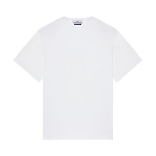 Stone Island Kortärmad T-shirt White, Herr