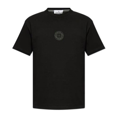 Stone Island T-shirt med logotyp Black, Herr