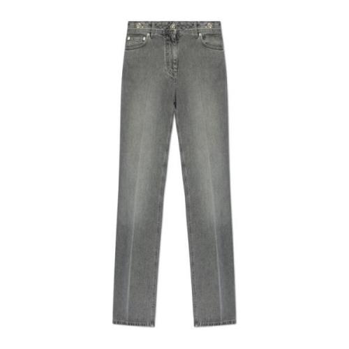 Versace Straight-leg jeans Gray, Dam