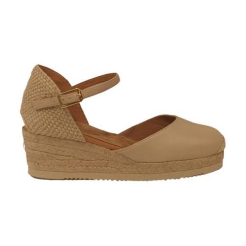 Unisa Beige Casual Läder Espadriller Kvinnor Beige, Dam