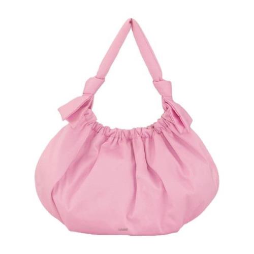 Ganni Modern Stor Hobo-väska Pink, Dam