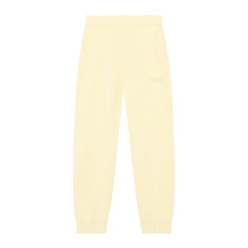 Ganni EcoLife® Polyester Bomull Jogging Bottoms Yellow, Dam