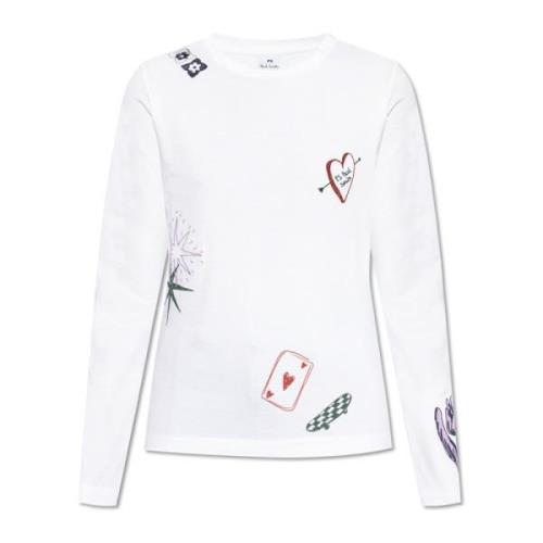 PS By Paul Smith Långärmad T-shirt White, Dam