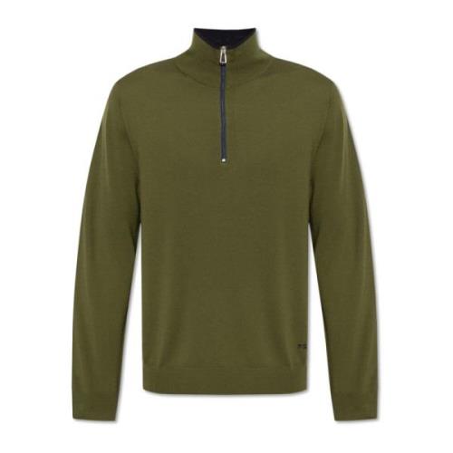 PS By Paul Smith Turtleneck Sweater Green, Herr