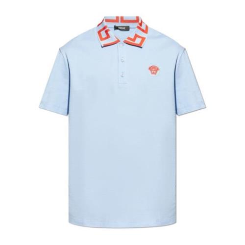 Versace Polo med logotyp Blue, Herr