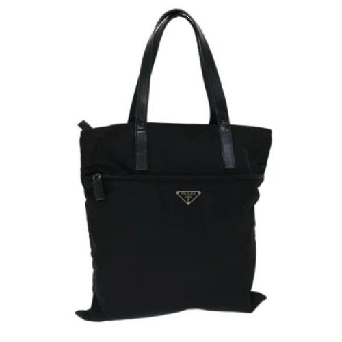 Prada Vintage Pre-owned Nylon totevskor Black, Dam