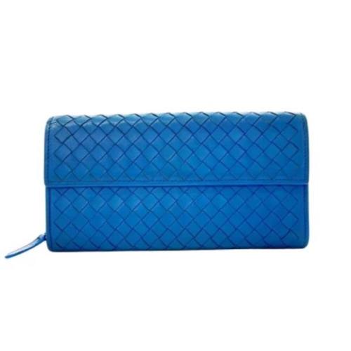 Bottega Veneta Vintage Pre-owned Laeder plnbcker Blue, Dam