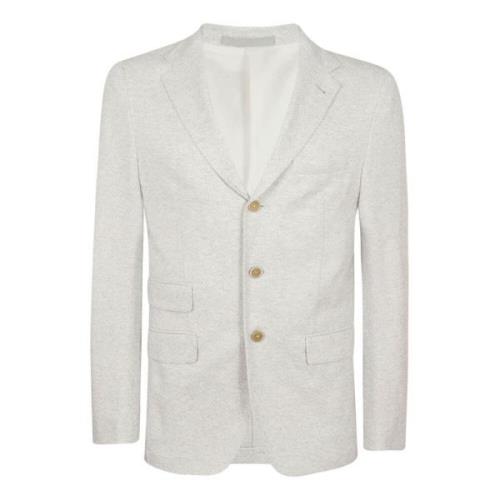 Eleventy Grå Blazer Regular Fit Ss24 Gray, Herr