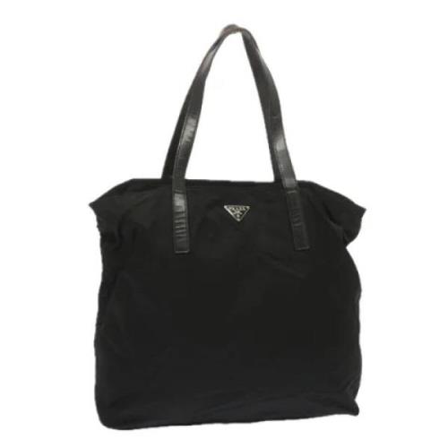 Prada Vintage Pre-owned Nylon totevskor Black, Dam