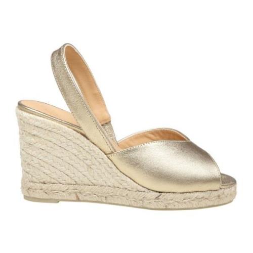 Castañer Guld Espadrillos Sandaler för Kvinnor Yellow, Dam