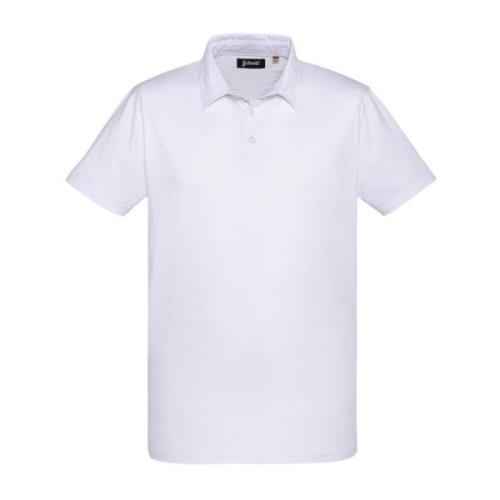 Schott NYC Bomull Jersey Polo Skjorta White, Herr