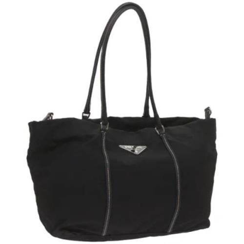 Prada Vintage Pre-owned Nylon totevskor Black, Dam