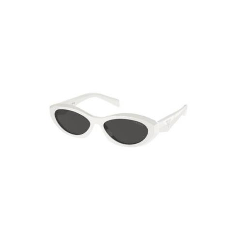Prada Stiliga solglasögon i mörkgrå White, Unisex