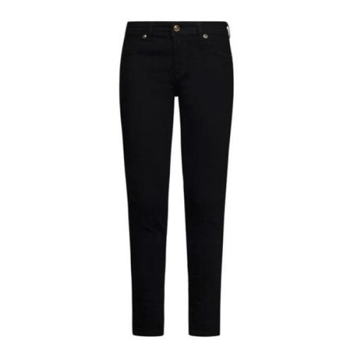 Versace Jeans Couture Svarta Byxor 5 Fickbyxor Black, Dam