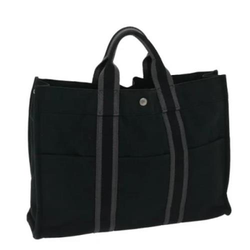 Hermès Vintage Pre-owned Canvas totevskor Black, Dam