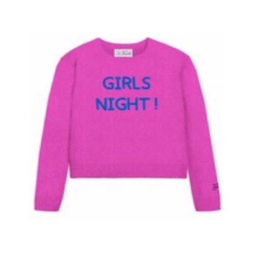 MC2 Saint Barth Cashmere Crewneck Sweater Girls Night Pink, Dam