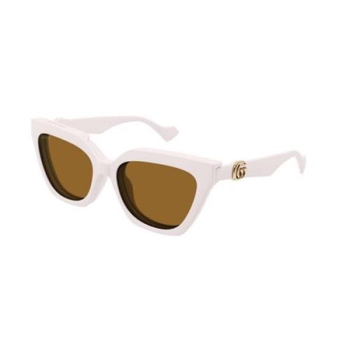 Gucci Ivory Transparent Solglasögon Beige, Dam
