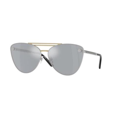 Versace Silver Blå Spegel Solglasögon Ve2267 Multicolor, Unisex