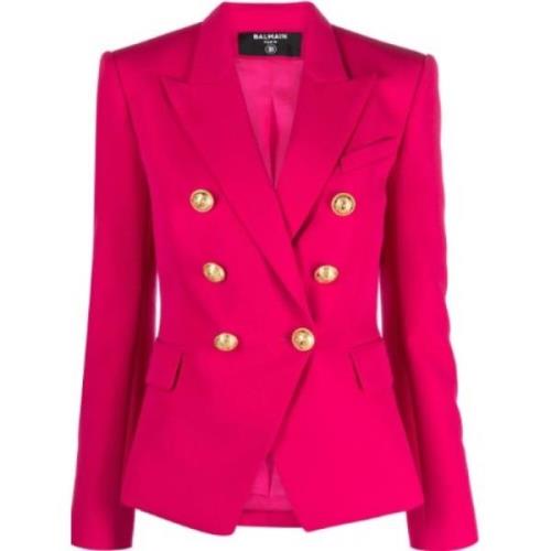 Balmain Fuchsia Jackor för Stiliga Outfits Pink, Dam