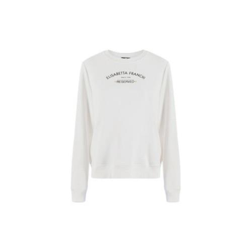 Elisabetta Franchi Sweatshirts White, Dam