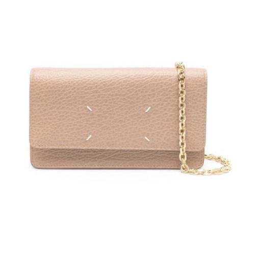 Maison Margiela Snygg Chain Wallet Beige, Dam